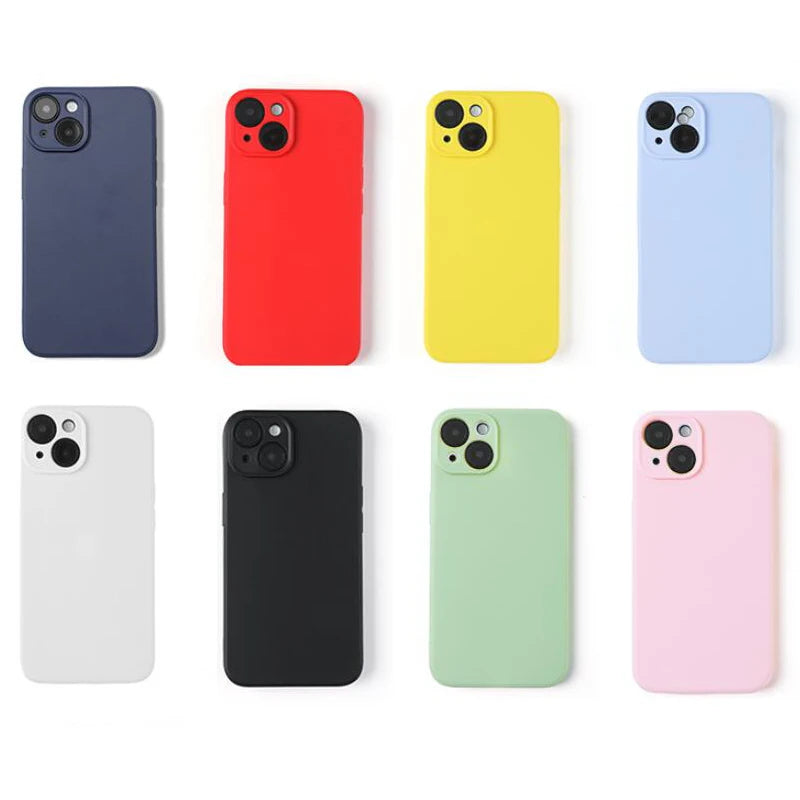 Case For iphone 13 Case iphone 11 12 13 mini 14 15 16 Pro Max Cover Funda TPU Cases Matte Liquid Silicone Cover iphone 13