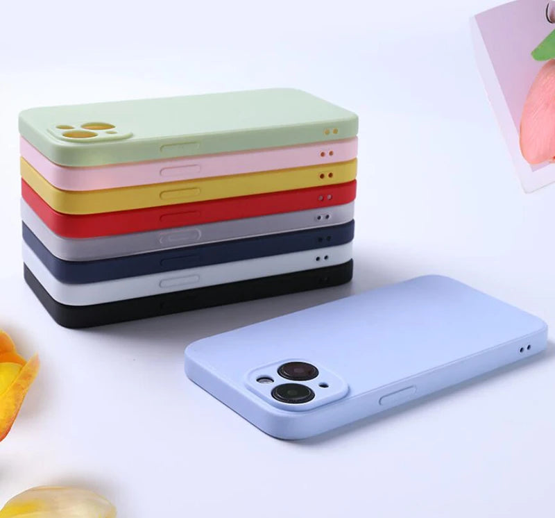 Case For iphone 13 Case iphone 11 12 13 mini 14 15 16 Pro Max Cover Funda TPU Cases Matte Liquid Silicone Cover iphone 13